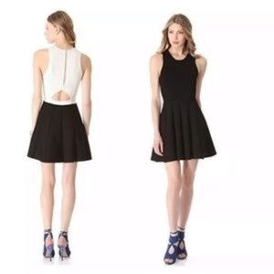 Parker Knit Black and White Skater Dress